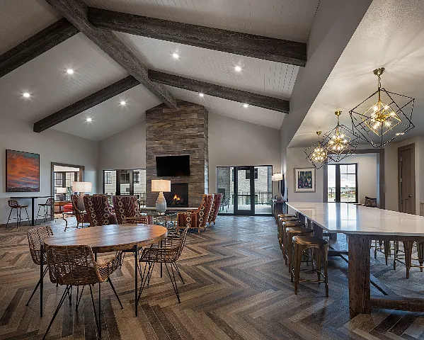 Large Resident Clubhouse with Fireplace