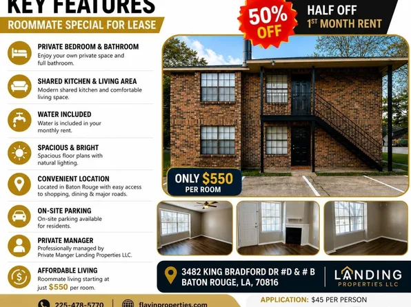 3482 King Bradford Dr #D-b, Baton Rouge, LA 70816
