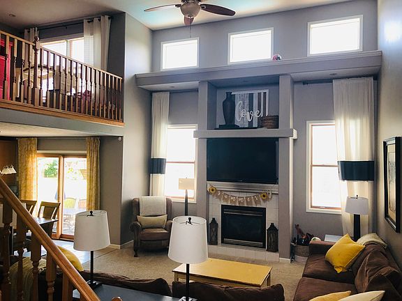 Two story family room