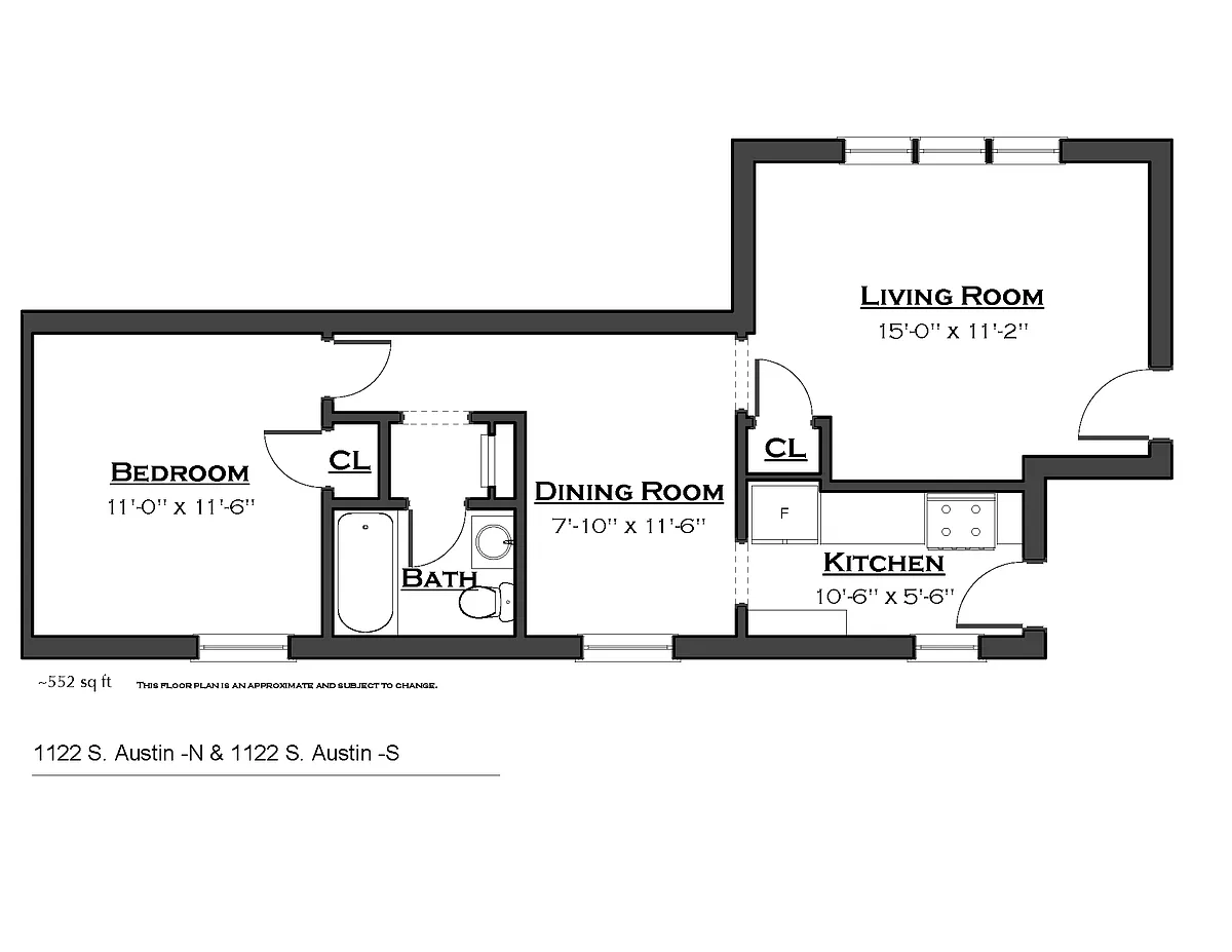 Floor plan 1122N - 1122S