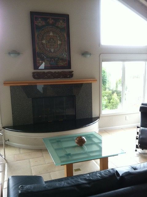 Fireplace in the living room