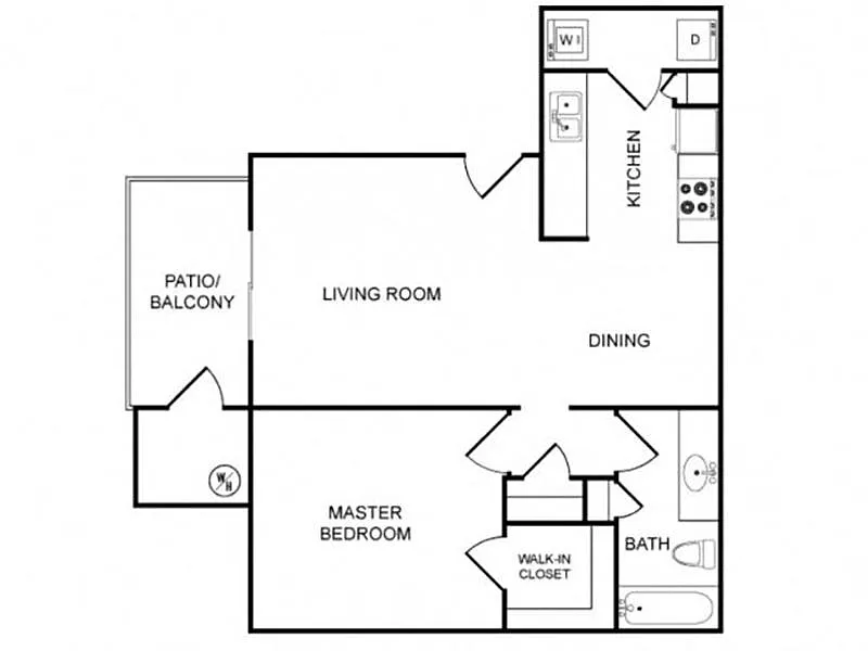 Floor plan 1 Bedroom