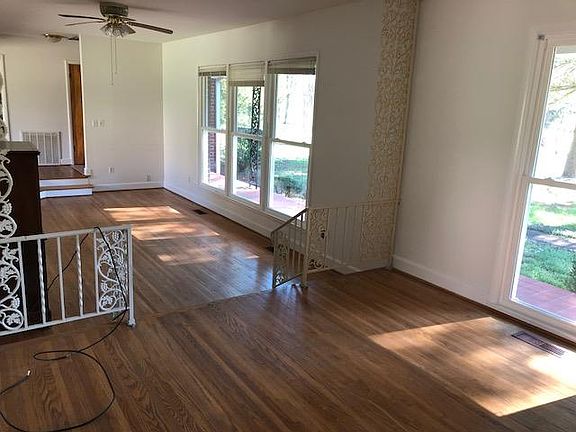 This is the view from the dining room to the sunken living r