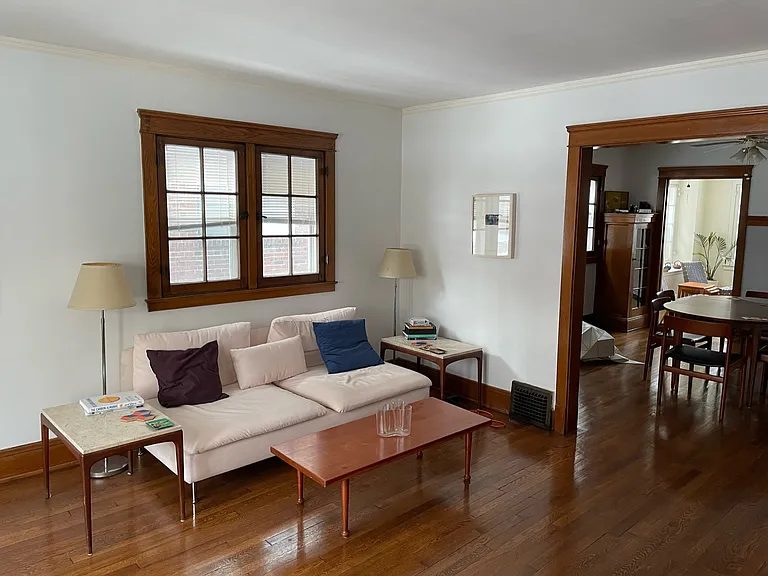 Living room connecting to the dining room