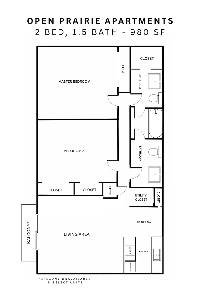 Floor plan Open Prairie Two Bedroom