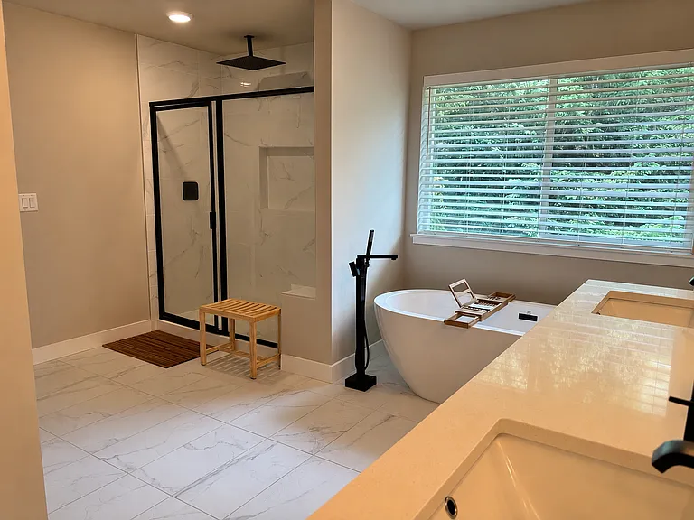 Master Bathroom tub + shower combo