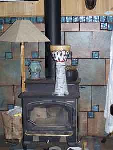 upstairs wood stove