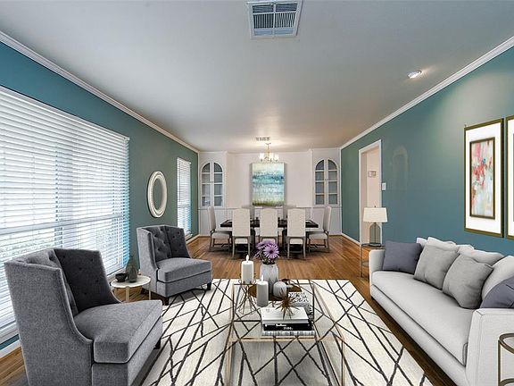 Formal Living/Dining virtually staged