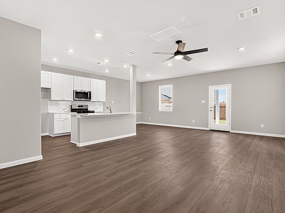 Family Room to Kitchen and Dining Area
