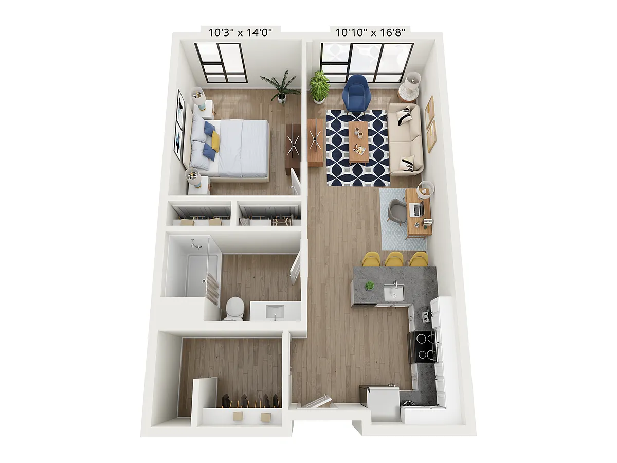 Floor plan One Bedroom