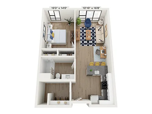 Floor plan One Bedroom