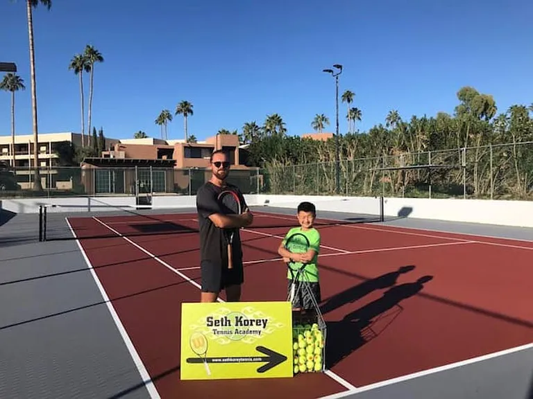 Less than a stone throw away from our villa (about 50 yards) to Tennis Academy onsite with 4 tennis courts and a Tennis Pro Shop at world famous Seth Korey Tennis Academy Scottsdale.