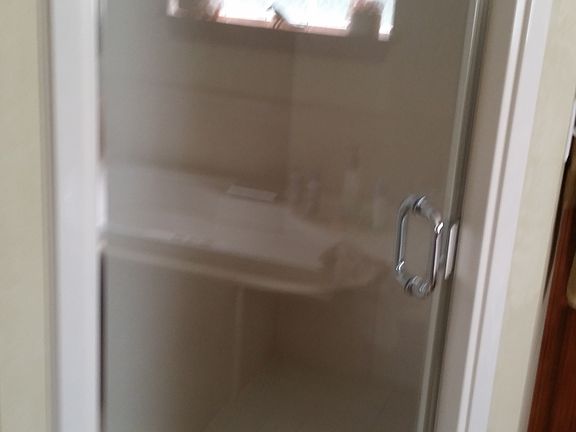 Walk in shower with seat