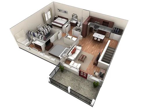 Floor plan 2 BR Designer Overlook