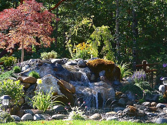 Backyard waterfall