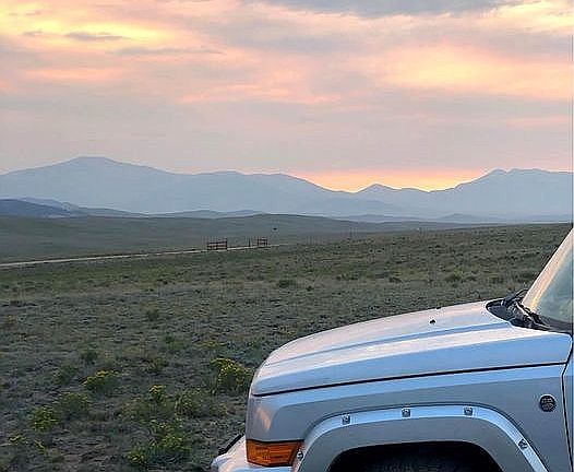 Looking East at sunset