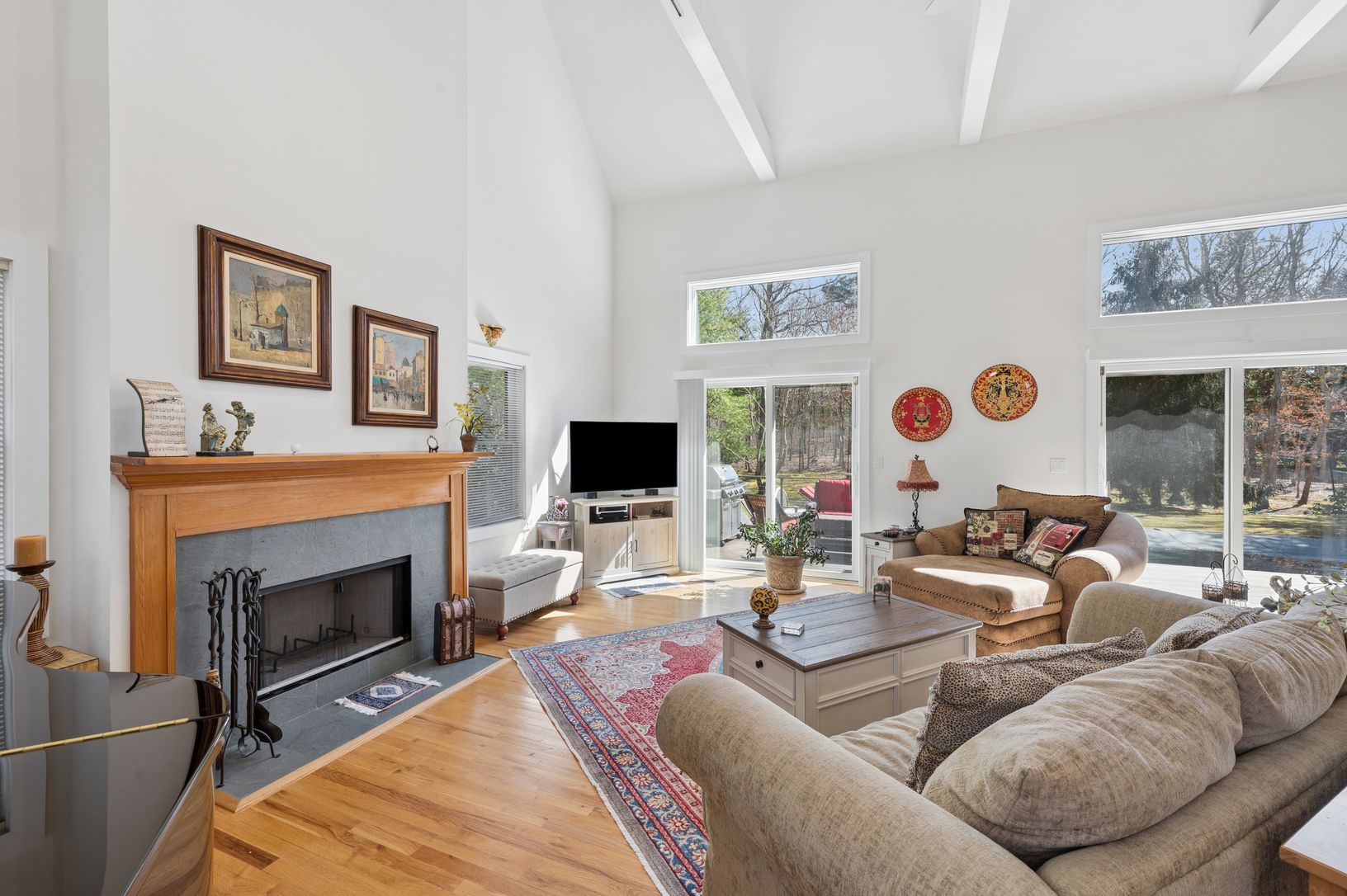  Great room with fireplace