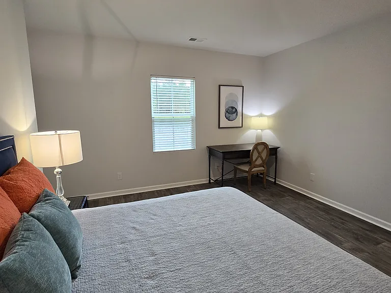 Workspace in primary bedroom