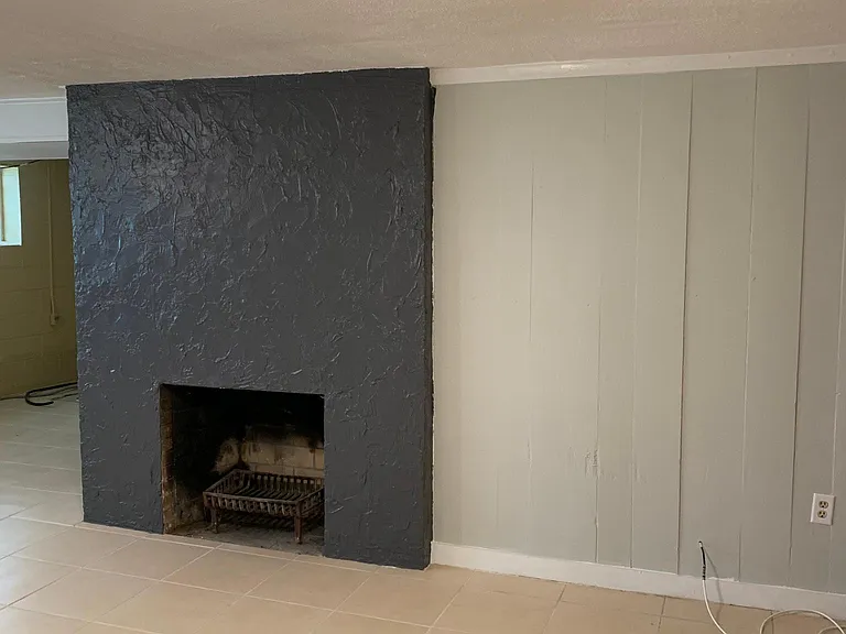 Fireplace in basement