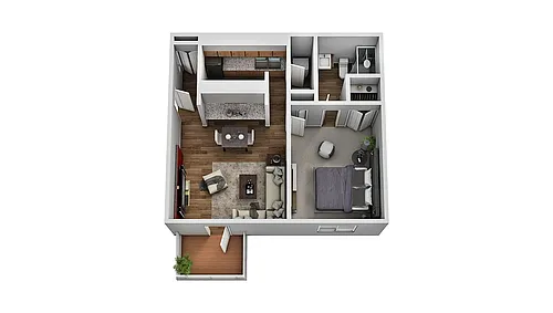 Floor plan 1 Bedroom