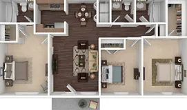 3 bed, 1296 sqft, $1,250 — Photo 3
