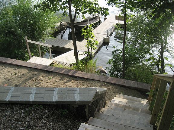 Lakeside patio