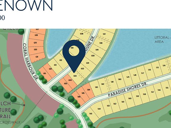 Location of home within BeachWalk