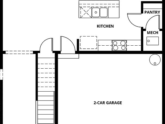 First floor of the Hawthorn floor plan.