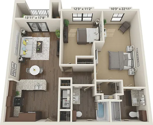 Floor plan 2X2
