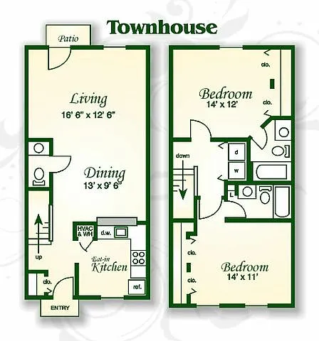 Floor plan The Norman Townhouse