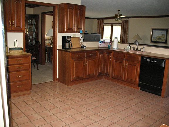 Kitchen overlooks great room