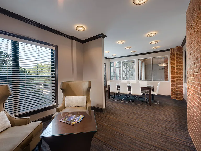 Lofted Business Center with Conference Table