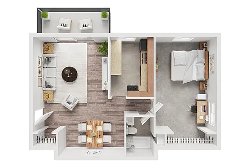 Floor plan 1 Bedroom Executive