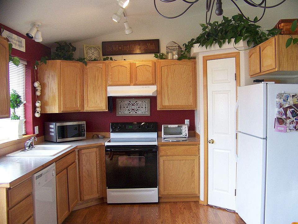 Kitchen with new laminate wood flooring