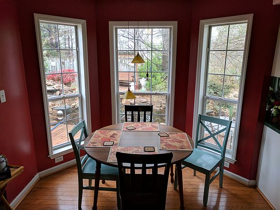 Breakfast nook with Koi view