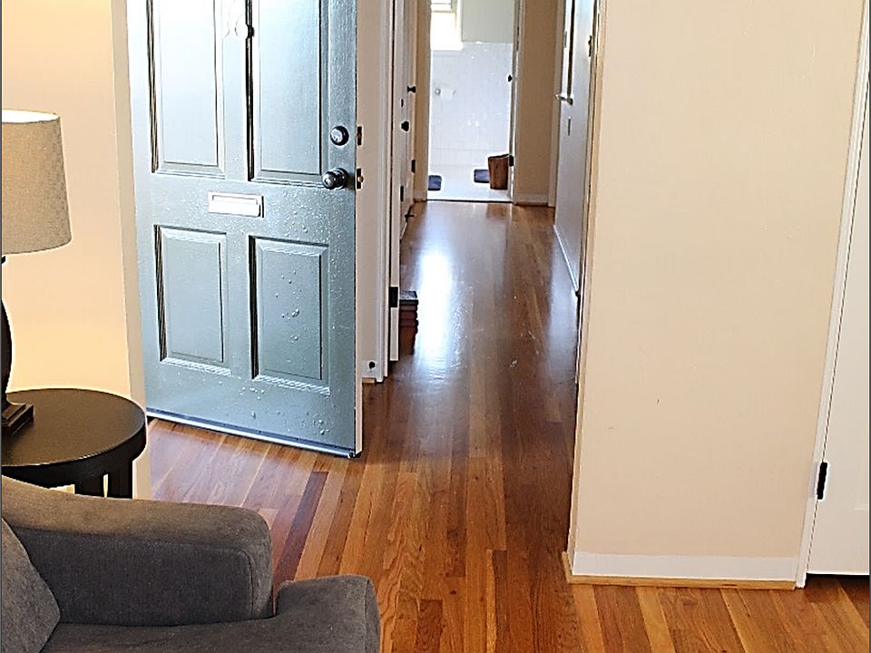 Front door with open floorplan