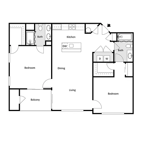 Floor plan Two Bedroom