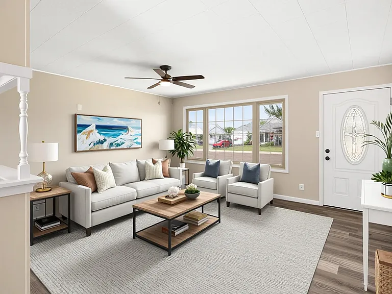 virtually staged living room