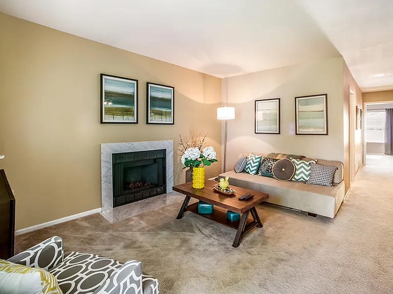 Spacious Livingroom with Woodburning Fireplace