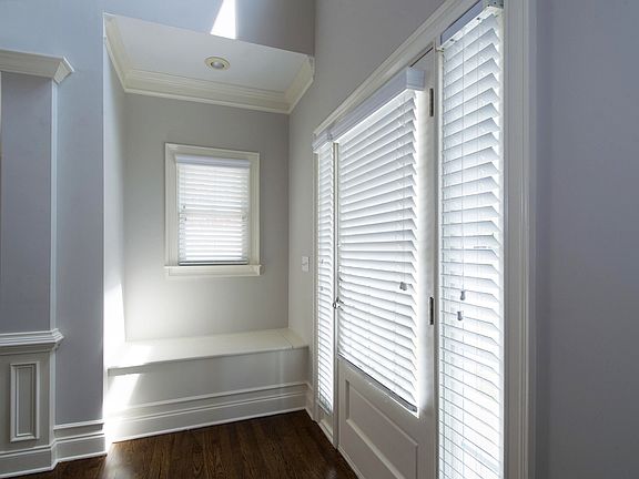 Foyer with window seat