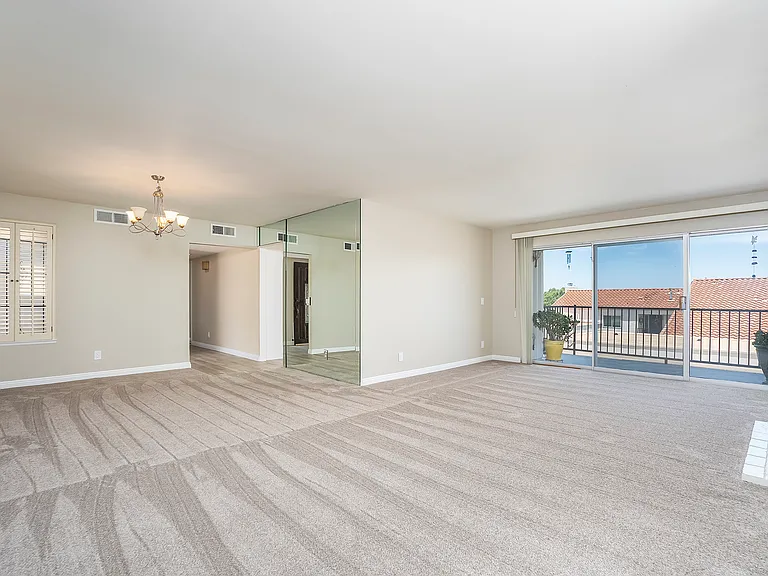 Dining area to the left, living area to the right.
