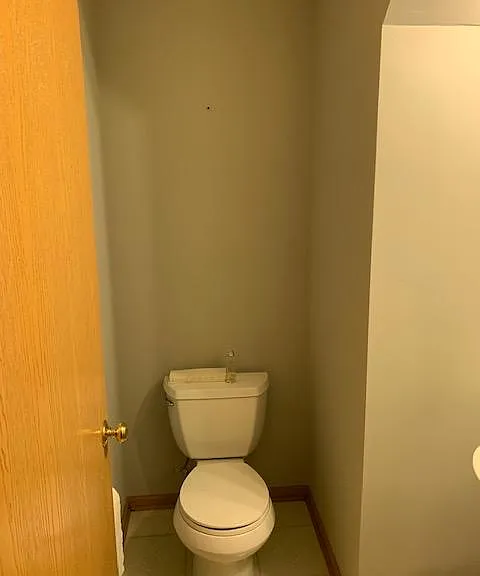 half bathroom in walkout basement
