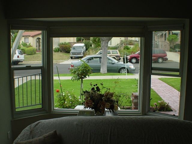 Bay window in living room