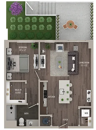Floor plan Library Park III | A15-Private Entry