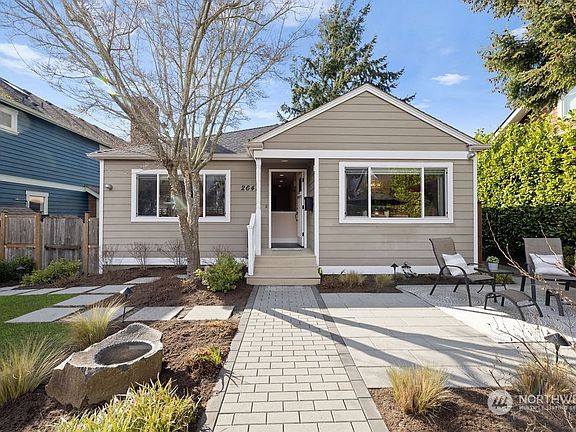 Front of home on beautiful street.>