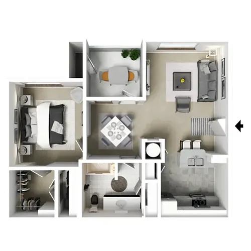 Floor plan 1 X 1