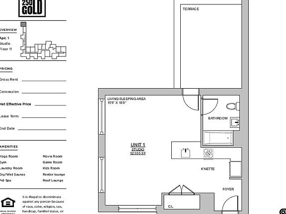 2nd image of 250 Gold St #1101