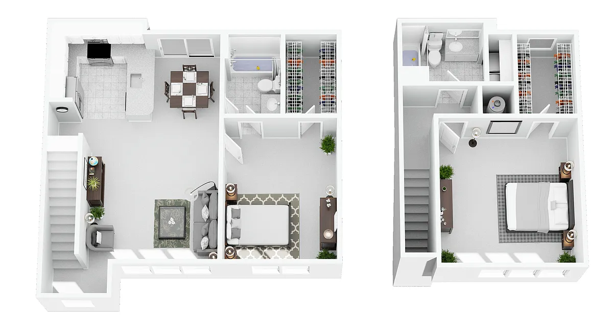 Floor plan 2 BR Townhouse (1UP/1DOWN) + $150 Garage (Fireplac