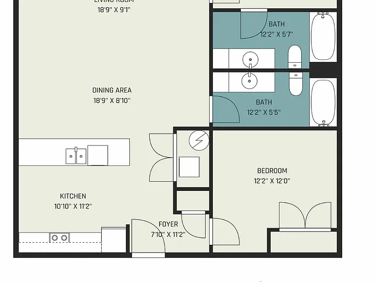 Hickory Lg w PatioBalcony Hickory Lg w PatioBalcony