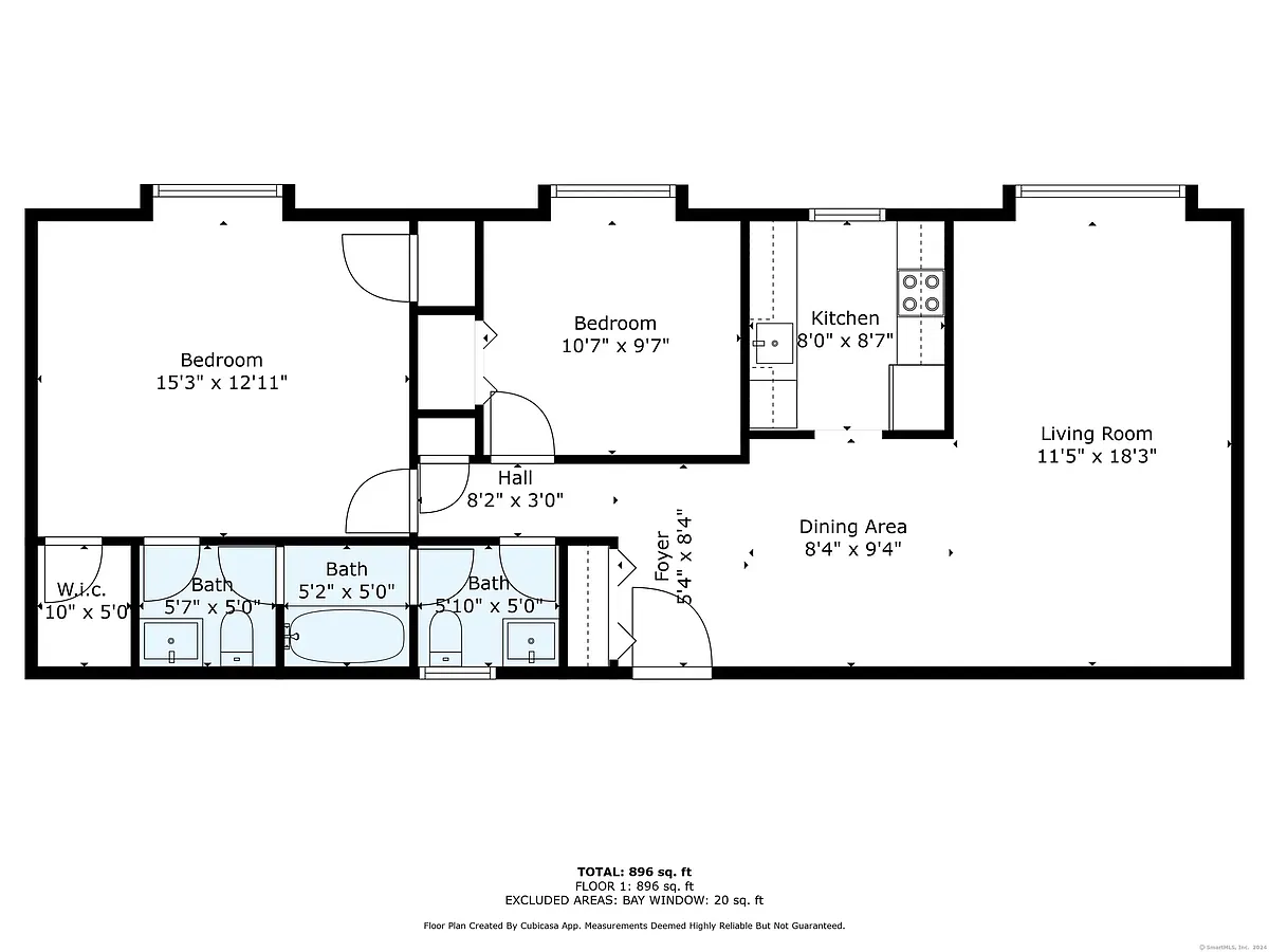 963 sq. ft. - 1070 New Haven Ave #68